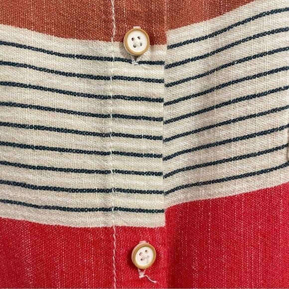 Holding Horses Monroe Oversized Buttoned Down Multi Striped Shirt Sz-M/L - Picture 5 of 11